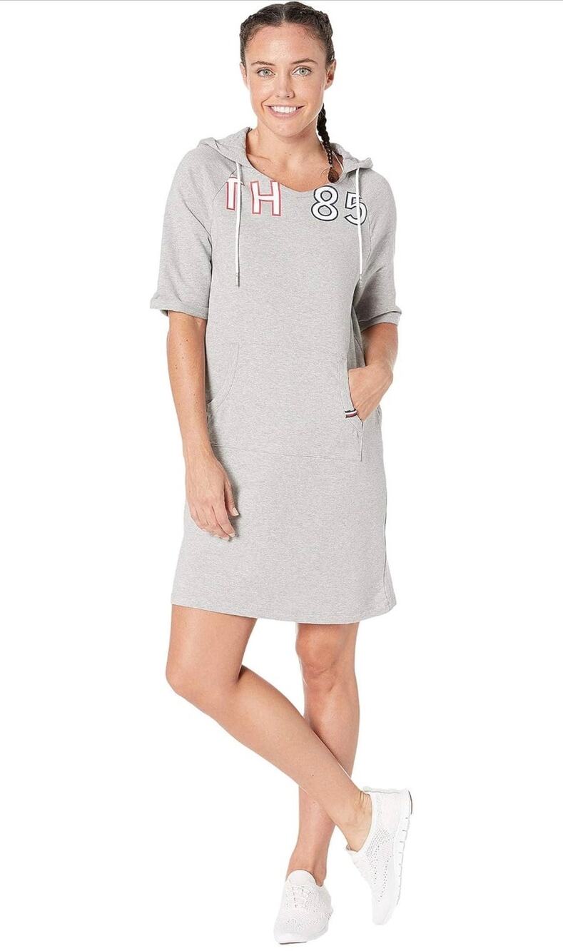 Tommy Hilfiger | TH 85 Hoodie Dress XXL Grey Athleisure Sportswear